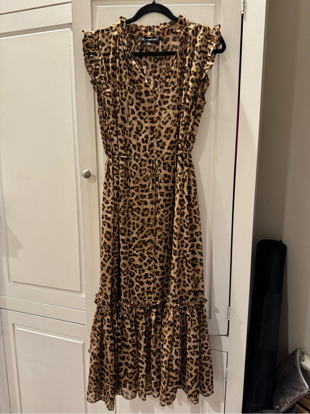 INC International Concepts Leopard Print Maxi Dress - tan and black